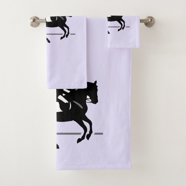Elegant Dressage Rider Performing a Pirouette Bath Towel Set (Insitu)