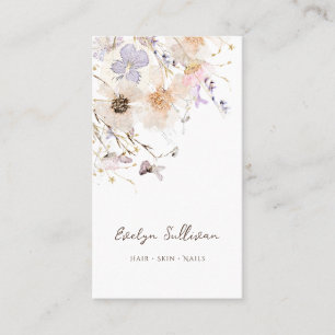 Elegant dried flowers business card