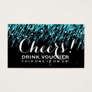 Elegant Drink Voucher Falling Stars Turquoise