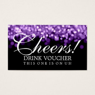 Elegant Drink Voucher Purple Lights