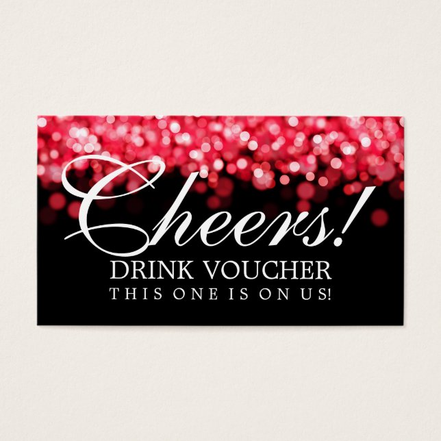 Elegant Drink Voucher Red Lights (Front)