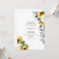 Elegant Dripping Sunflowers Floral Wedding