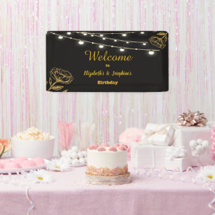 Elegant Dual Birthday Soiree Banner