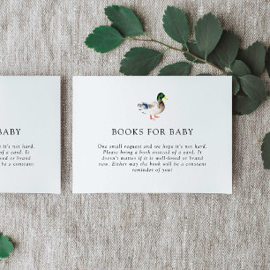 Elegant Duck Baby Shower Book Request Card