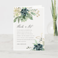 Elegant Dusky Blue Green Succulent Foliage Wedding