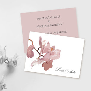 Elegant Dusky Pink Orchid Save the date