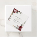 Elegant Dusky Warm Winter Festive Foliage Wedding Favour Tags<br><div class="desc">If you need any further customisation please feel free to message me on yellowfebstudio@gmail.com.</div>