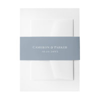 Elegant Dusty Blue All Caps Wedding
