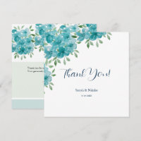 Elegant Dusty Blue Ant Mint Floral Watercolor Art