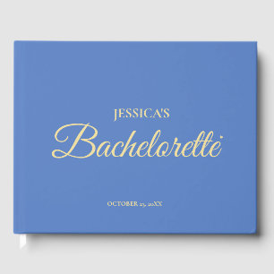 Elegant Dusty Blue Bachelorette Party Guest Book