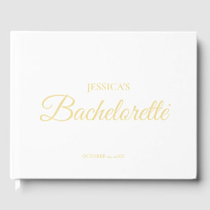 Elegant Dusty Blue Bachelorette Party Guest Book
