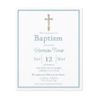 Elegant Dusty Blue | Baptism Invitation