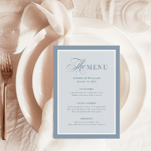 Elegant Dusty Blue Border   Classic Luxe  Menu