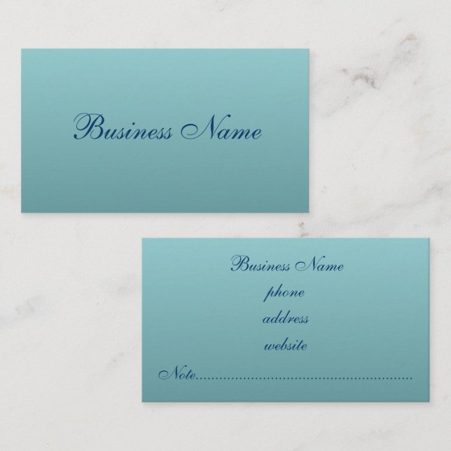 Elegant Dusty Blue Business Card (Front/Back)