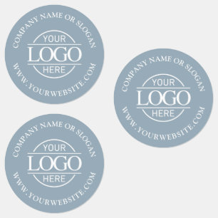 Elegant Dusty Blue Business Logo Promotional