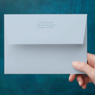 Elegant Dusty Blue Customisable Envelope 