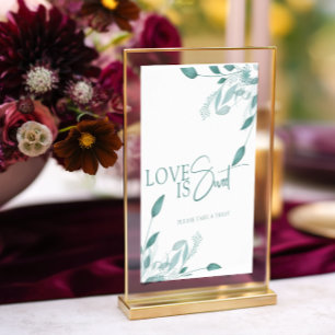 Elegant Dusty Blue Eucalyptus Teal Floral Wedding  Poster