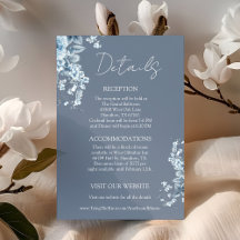 Elegant Dusty Blue Floral Details Wedding