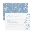 Elegant Dusty Blue Floral Garden Wedding Details