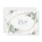 Elegant Dusty Blue Floral Greenery Watercolor RSVP