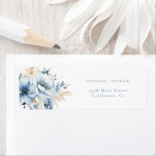 Elegant Dusty  Blue Floral Spring Bloom Wedding 