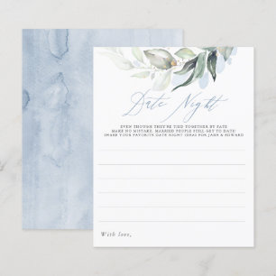 Elegant Dusty Blue Greenery Date Night Ideas