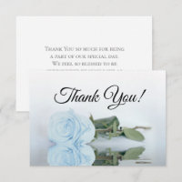 Elegant Dusty Blue Mirrored Rose Simple Wedding