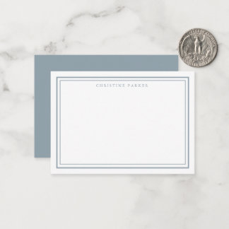 Elegant Dusty blue Modern Calligraphy Card