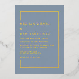 Elegant Dusty Blue Modern Wedding 