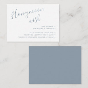 Elegant Dusty Blue Modern Wedding Enclosure Card