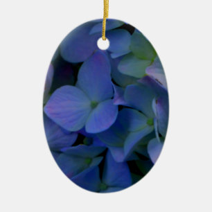 Elegant dusty blue purple floral ceramic tree decoration