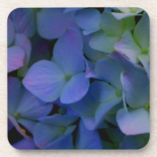 Elegant dusty blue purple floral coaster