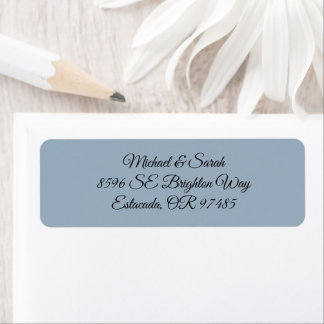 Elegant Dusty Blue Return Address