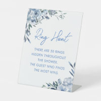 Elegant Dusty Blue Ring Hunt Bridal Shower Game