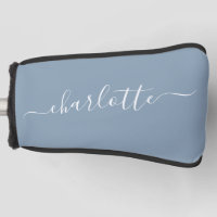 Elegant Dusty Blue Script Modern Name Personalised