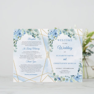 Elegant dusty blue watercolor floral eucalyptus