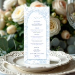 Elegant Dusty Blue Wedding Menu<br><div class="desc">Elegant Dusty Blue Wedding Menu is the perfect way to keep your guest informed and such an elegant touch to your reception place setting! Perfect for weddings Spring,  Summer,  Fall,  or Winter!</div>
