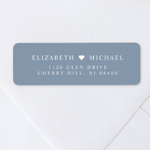 Elegant Dusty Blue Wedding Return Address