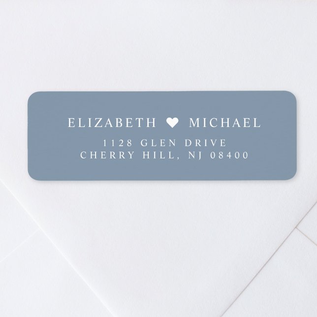 Elegant Dusty Blue Wedding Return Address (Creator Uploaded)