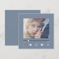 Elegant Dusty Blue Wedding Song QR