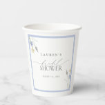 Elegant Dusty Blue Wildflower Bridal Shower Paper Cups<br><div class="desc">Elevate your drink station with these beautifully coordinated paper cups—proof that even practical pieces deserve intentional design. Featuring soft florals, elegant type, and a refined dusty blue frame, they blend seamlessly into your wider shower aesthetic while adding charm to every sip. Perfect for coffee bars, punch stations, or champagne toast...</div>
