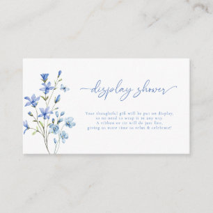 Elegant Dusty Blue Wildflower Display Shower Enclosure Card