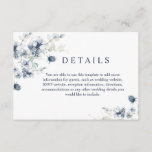 Elegant Dusty Blue Winter Foliage Wedding Details Enclosure Card<br><div class="desc">Elegant Dusty Blue Winter Foliage Wedding Details Enclosure Card.
For customisation,  please click the "customise further" link and use our design tool to edit this template. 
If you need help or matching items,  please contact me.</div>