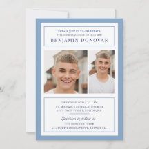 Elegant Dusty Blue with Photo Confirmation