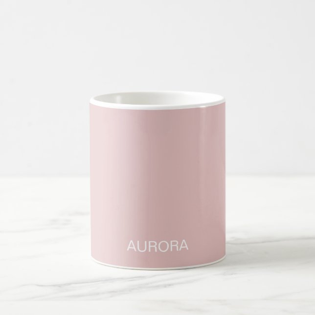 Elegant Dusty Blush Personalised Name -  Coffee Mug (Center)