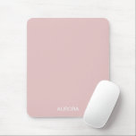 Elegant Dusty Blush Personalised Name -  Mouse Pad<br><div class="desc">Upgrade your workspace with this sleek and stylish mousepad featuring a calming dusty blush background and your custom name in clean, modern typography. Perfect for both home and office use, this personalised mousepad adds a touch of elegance and individuality to your desk. A thoughtful and functional gift for students, professionals,...</div>