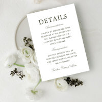 Elegant Dusty Green Classic Wedding Information