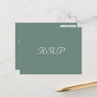 Elegant Dusty Green Party Wedding Response RSVP