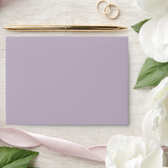 Elegant Dusty Lilac Art Deco Modern Solid Blank Envelope (Wedding)