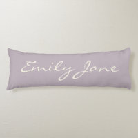 Elegant Dusty Lilac Handwritten Script Name Custom